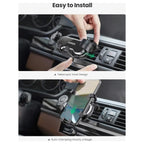 UGREEN Gravity Drive Air Vent Car Mount Phone Holder, Automatic Gravity Locking, One-Handed Operation, Five-Point Support, Black 80871