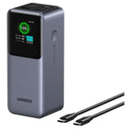 UGREEN Nexode 20000mAh 130W 3-Port Power Bank USB-C Laptop Charger, 100W Max USB-C1, 30W Max USB-C2, 22.5W USB-A, TFT Display, 35524B