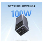 UGREEN Nexode Power Bank, 12000mAh, 100W PD PPS Fast Charging, 1 USB-C and 1 USB-A, Smart Display, 35526B