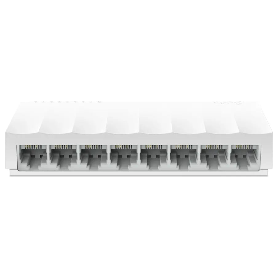 TP-Link LS1008 8-Port 10/100Mbps Desktop Switch, 8x Auto-Negotiation RJ45 Ports with Auto-MDI/MDIX, IEEE 802.3X Flow Control, Green Ethernet, Plug and Play, Fanless Design