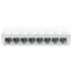 TP-Link LS1008 8-Port 10/100Mbps Desktop Switch, 8x Auto-Negotiation RJ45 Ports with Auto-MDI/MDIX, IEEE 802.3X Flow Control, Green Ethernet, Plug and Play, Fanless Design