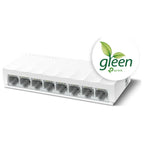 TP-Link LS1008 8-Port 10/100Mbps Desktop Switch, 8x Auto-Negotiation RJ45 Ports with Auto-MDI/MDIX, IEEE 802.3X Flow Control, Green Ethernet, Plug and Play, Fanless Design
