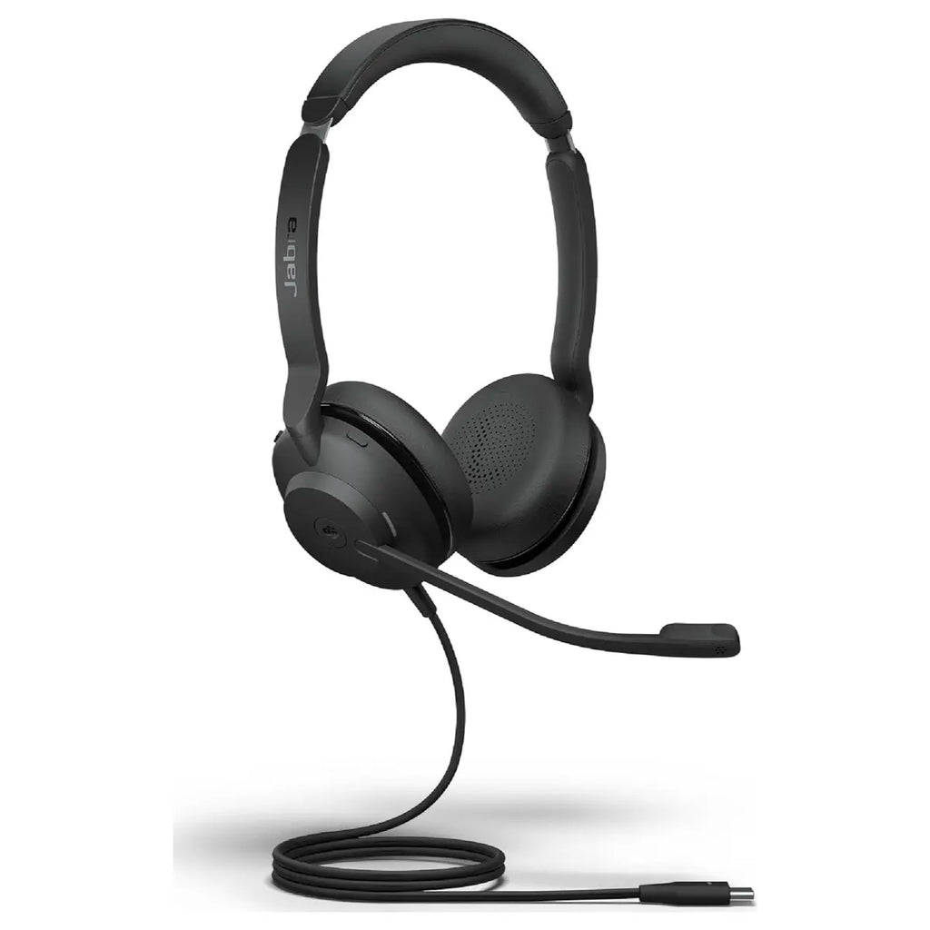 Jabra Evolve2 30 SE Wired Stereo Noise-Cancelling Headset, 2-Microphone Call Technology, 28mm Speakers, USB-C Cable, MS Teams Certified, Black