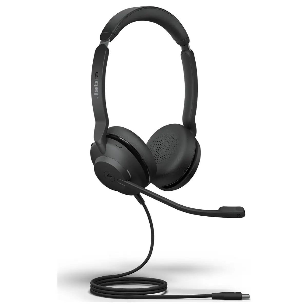 Jabra Evolve2 30 SE Wired Stereo Noise-Cancelling Headset, 2-Microphone Call Technology, 28mm Speakers, USB-C Cable, MS Teams Certified, Black