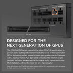 COUGAR GR 750W Fully Modular Power Supply, ATX 3.1 And PCIe 5.1 Ready, 80 Plus Gold Up To 91% Efficiency, Native 12V-2x6 Cable, 140mm Compact Size