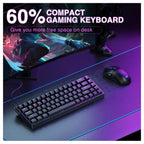 AULA WIN68 HE Wired Magnetic Keyboard, 60% 68-Key Layout, Hall Effect Magnetic Switches, Hot-Swappable Magnetic Sockets, 8000Hz Polling Rate, USB-C Wired, South-Facing RGB, Black