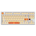 ATTACK SHARK X87 Ultra Wireless Mechanical Keyboard With 8K Wireless Receiver, 8000Hz Polling Rate, 10000mAh Battery Up to 5000 Hours, Dot-Matrix Screen, Hot-Swappable, Iced Orange