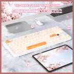ATTACK SHARK X87 Ultra Wireless Mechanical Keyboard With 8K Wireless Receiver, 8000Hz Polling Rate, 10000mAh Battery Up to 5000 Hours, Dot-Matrix Screen, Hot-Swappable, Iced Orange