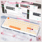 ATTACK SHARK X87 Ultra Wireless Mechanical Keyboard With 8K Wireless Receiver, 8000Hz Polling Rate, 10000mAh Battery Up to 5000 Hours, Dot-Matrix Screen, Hot-Swappable, Iced Orange
