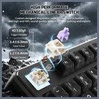 ATTACK SHARK X87 ULTRA Wireless Mechanical Keyboard, Tri-Mode 2.4G Wireless Bluetooth Wired, 8000Hz Polling Rate, 10000mAh Battery Up to 5000 Hours, Dot-Matrix Screen, Hot-Swappable, Ink Shadow