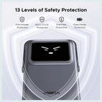 UGREEN Uno Magnetic Wireless Power Bank 10000mAh, Qi 7.5W Wireless, PD 20W USB C, Foldable Stand, TFT Display, MagSafe Compatible, Black 45327