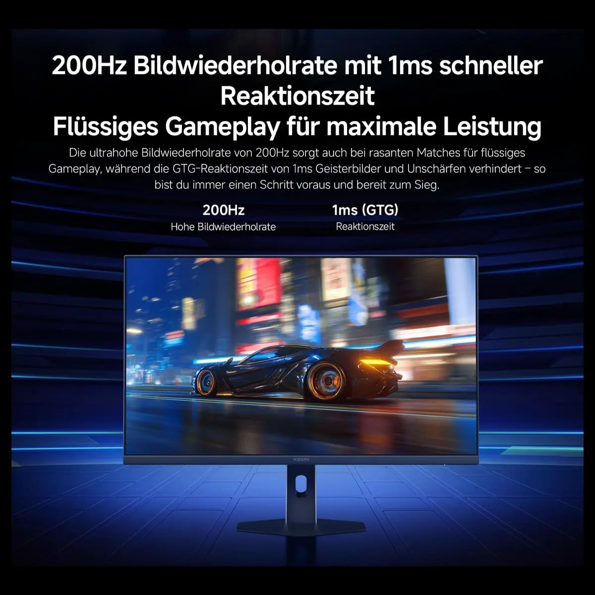 XIAOMI G27Qi 2026 27 Inch 2K Gaming Monitor, 2560 x 1440 QHD, IPS LED, 200Hz, 1ms GTG, FreeSync Premium, HDR400, 100% sRGB, 95% DCI-P3