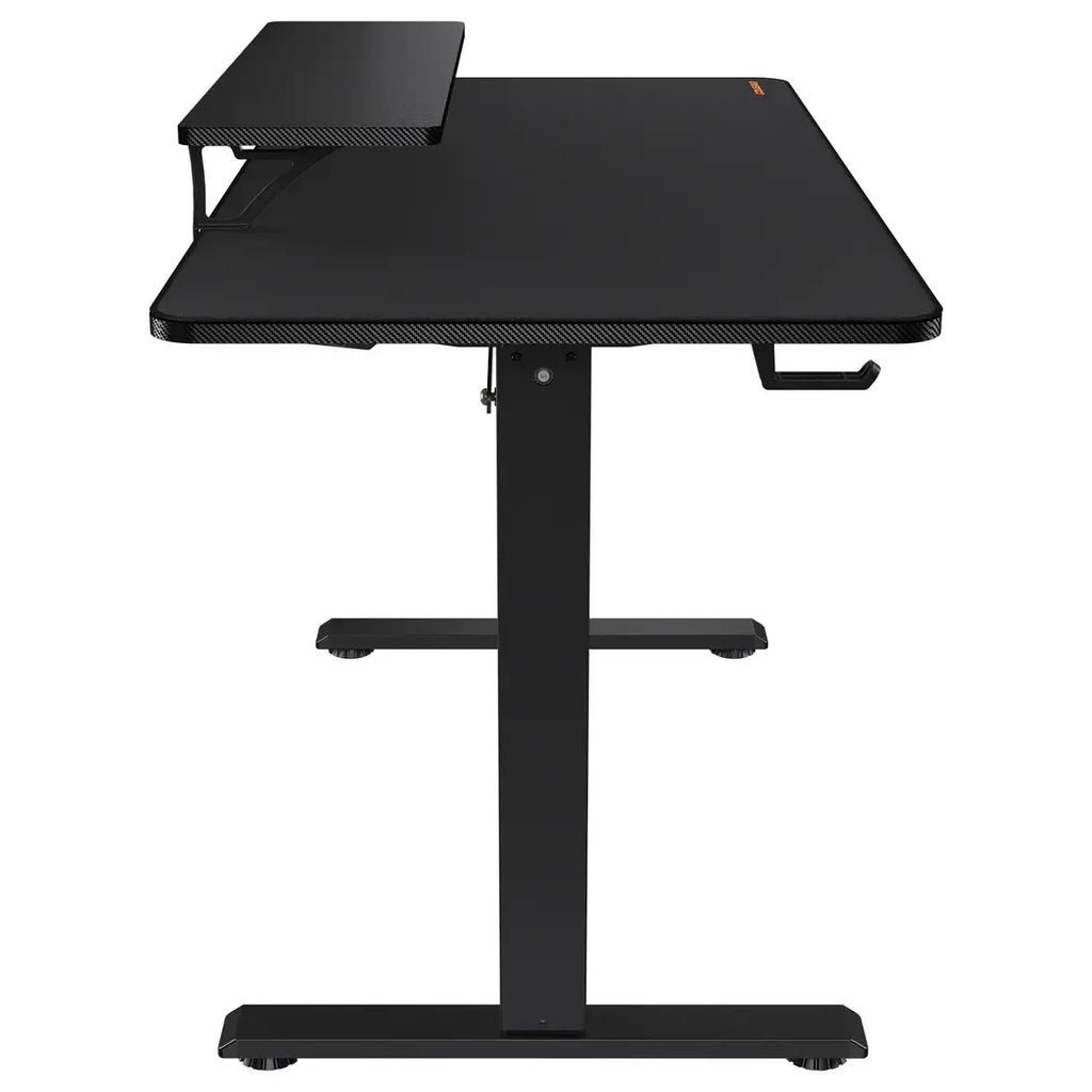 Cougar E-Star 120 Adjustable Height Electric Gaming Desk, 2 Memory Presets, Independent Monitor Stand, Full Desk Mousepad, 1200x600x15mm, Black
