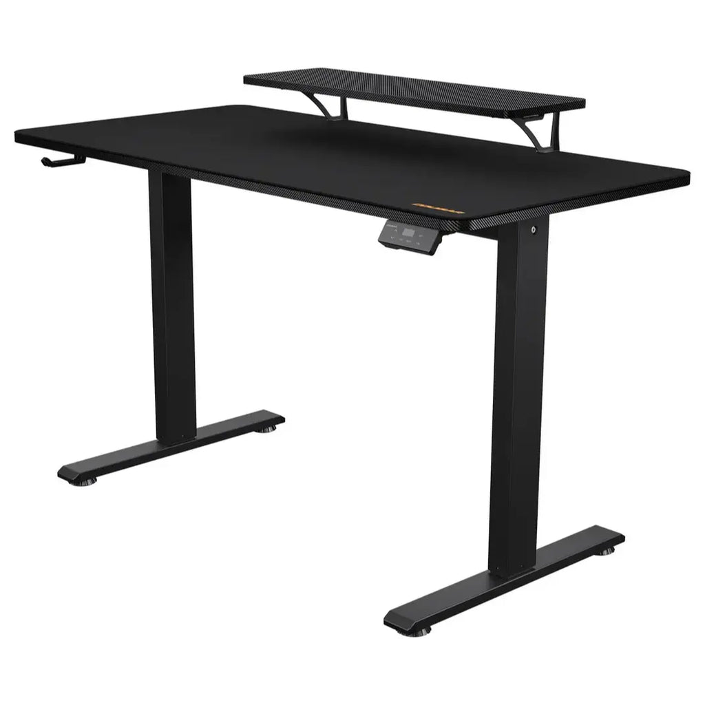 Cougar E-Star 120 Adjustable Height Electric Gaming Desk, 2 Memory Presets, Independent Monitor Stand, Full Desk Mousepad, 1200x600x15mm, Black