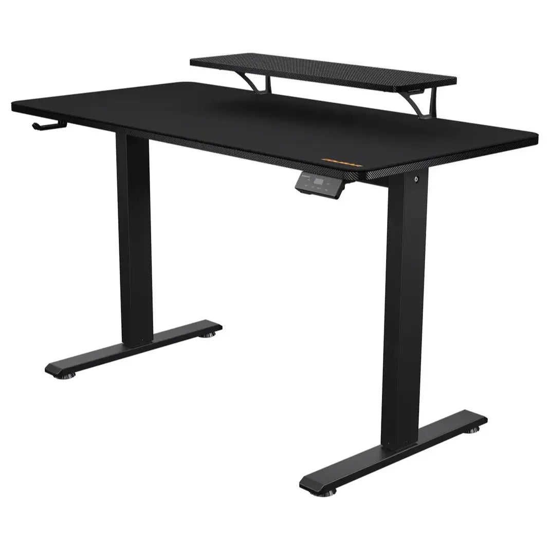 Cougar E-Star 120 Adjustable Height Electric Gaming Desk, 2 Memory Presets, Independent Monitor Stand, Full Desk Mousepad, 1200x600x15mm, Black