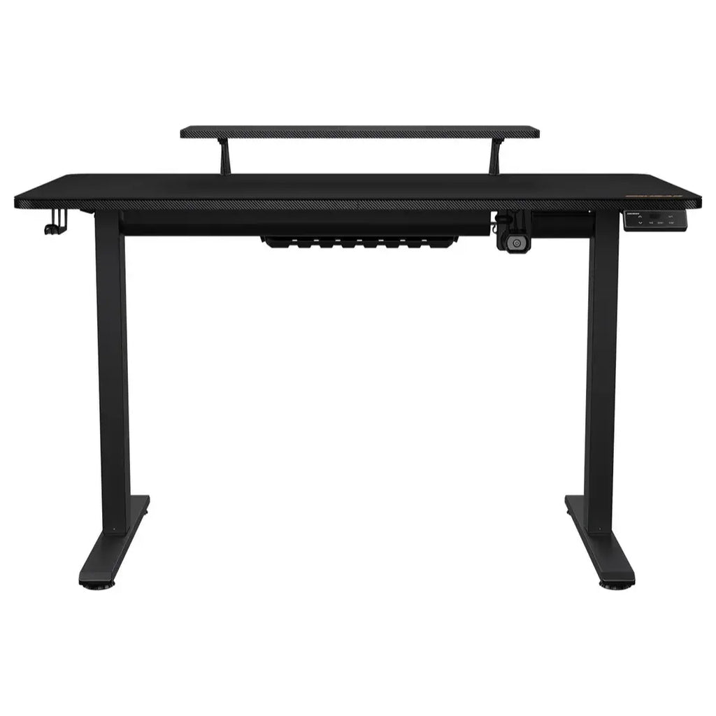 Cougar E-Star 120 Adjustable Height Electric Gaming Desk, 2 Memory Presets, Independent Monitor Stand, Full Desk Mousepad, 1200x600x15mm, Black