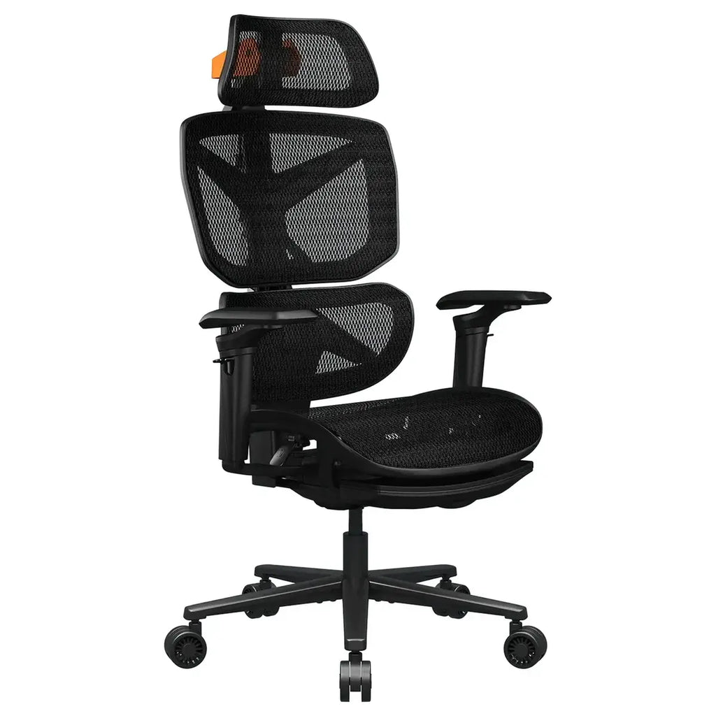 Cougar Terminator Air Ergonomic Gaming Chair, Mesh Seat and Backrest, 3D Adjustable Armrests, 90 to 135 Degrees Backrest Tilt, 120kg Capacity, Black