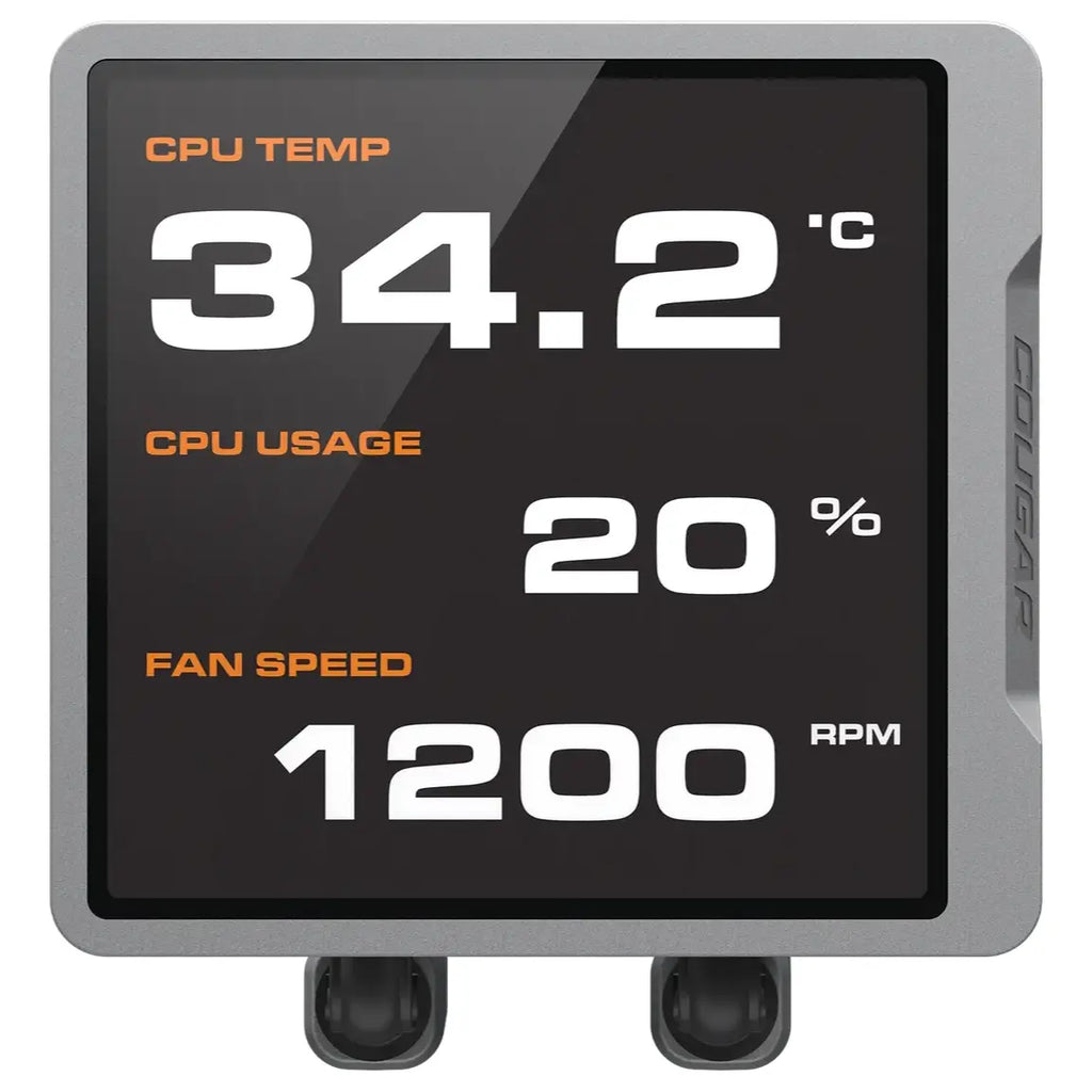 Cougar Poseidon Vistek Pro ARGB 360 AIO 3.95-inch IPS TFT LCD 720x720 60Hz, Single-Frame PWM Fans, 360mm Liquid CPU Cooler, Black