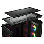 Cougar Duoface Pro RGB Gaming Mid Tower Case, 390mm GPU Support, Built-In RGB Fan Controller Up to 6 Fans, Two Front Panels Mesh and Tempered Glass, Black