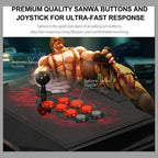 PXN X9 Pro Arcade Fight Stick, Multi-Platform Compatible for PS4 PS3 Xbox Series X and S Xbox One Switch Windows PC, Macro Function, Sanwa Denshi Stick and Buttons