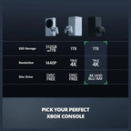 Xbox Series X Gaming Console, 1TB SSD, 4K Gaming Up to 120 FPS, Includes Wireless Controller, Carbon Black