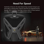 Cougar Speeder Neo Ergonomic Gaming Chair, Chenille Yarn Mesh Fabric, Multi-Layer Cushioning, 3D Hyperrotation Armrest, Retractable Footrest, Black