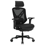 Cougar Speeder Neo Ergonomic Gaming Chair, Chenille Yarn Mesh Fabric, Multi-Layer Cushioning, 3D Hyperrotation Armrest, Retractable Footrest, Black