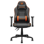 Cougar Fusion S Gaming Chair, 3D Curved Lumbar Support, 2D Adjustable Armrest, Recline 90 to 130 Degrees, Up to 120kg Weight Limit