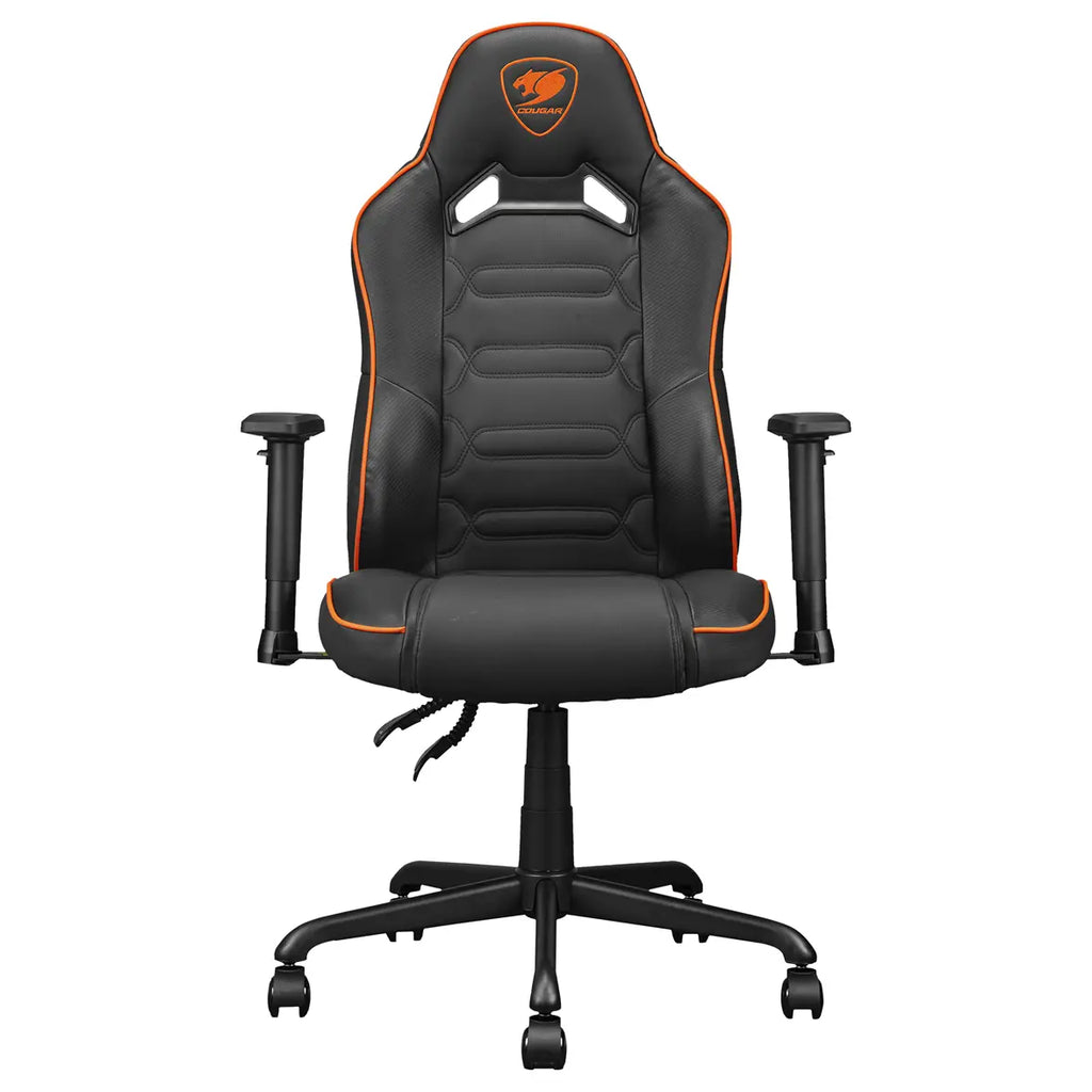Cougar Fusion S Gaming Chair, 3D Curved Lumbar Support, 2D Adjustable Armrest, Recline 90 to 130 Degrees, Up to 120kg Weight Limit