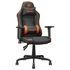 Cougar Fusion S Gaming Chair, 3D Curved Lumbar Support, 2D Adjustable Armrest, Recline 90 to 130 Degrees, Up to 120kg Weight Limit