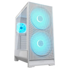 Cougar AIRFACE 180 ARGB ATX Mid Tower PC Case, Tempered Glass, Magnetic Front Filter Panel, Up To 360mm Radiator Support, Up To 340mm GPU Length, 3x ARGB Fans Pre-Installed, White