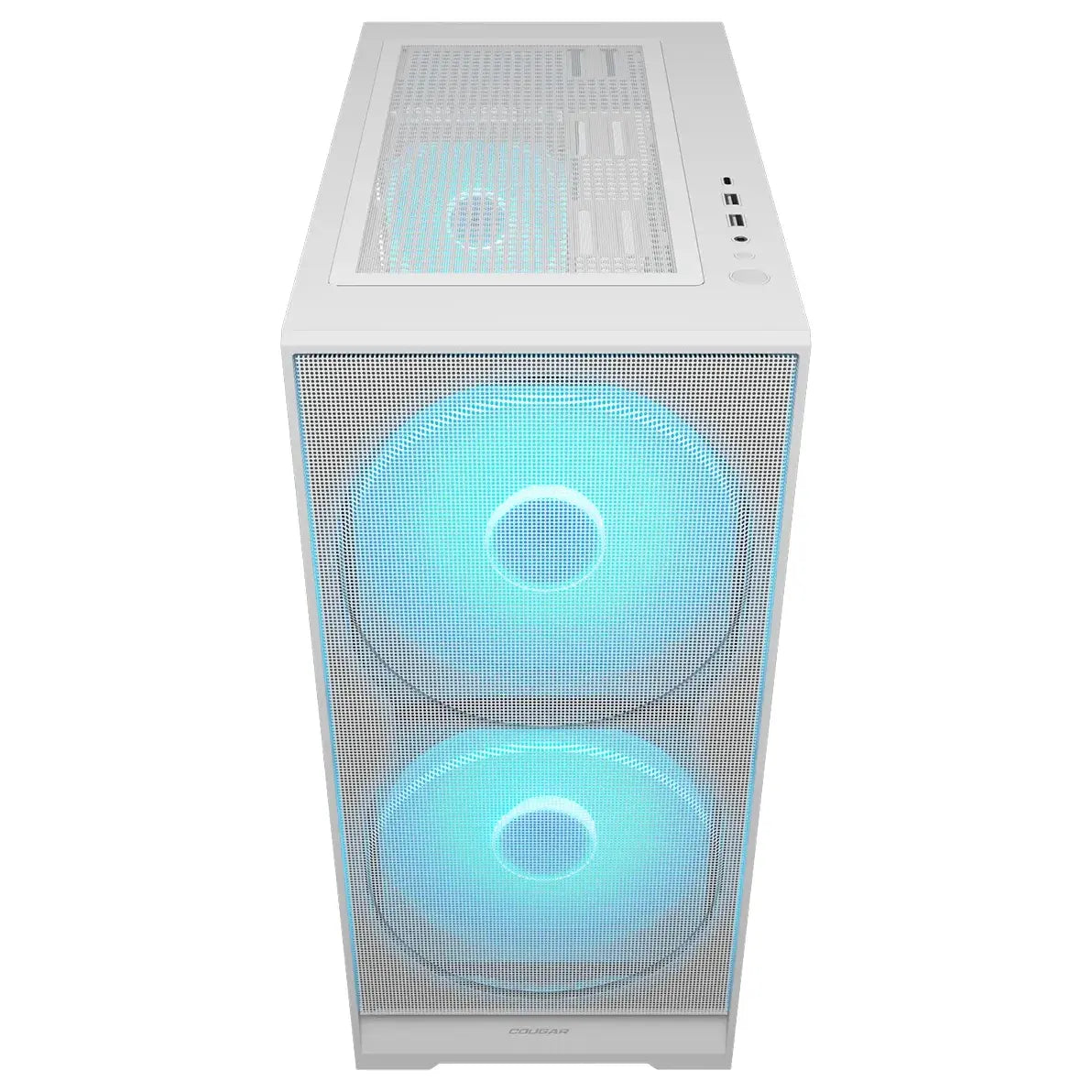 Cougar AIRFACE 180 ARGB ATX Mid Tower PC Case, Tempered Glass, Magnetic Front Filter Panel, Up To 360mm Radiator Support, Up To 340mm GPU Length, 3x ARGB Fans Pre-Installed, White