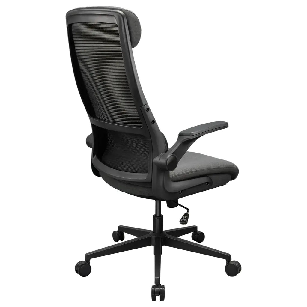 Cougar STRYDER Ergonomic Chair, Imitation Linen Upholstery, Adjustable Headrest, Multi-Density Foam Seat, Ergonomically Contoured Lumbar Zone, Class 4 Gas Lift Cylinder, Gray