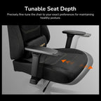 Cougar PRYME Gaming Chair, Linen Fabric Upholstery, Tunable Seat Depth, High-Back Support, 3D Armrest, Lumbar and Head Pillow, Gold F