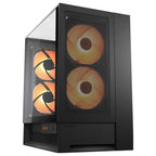Cougar OmnyX Mid-Tower ATX Panoramic PC Case, Tempered Glass, 4x160mm ARGB Fans, Bracketless Vertical GPU Mount, Sliding Rail Movable I/O Panel, 360mm Radiator Support, Black