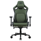 Cougar DEFENSOR S Gaming Chair, PushBack Advanced Lumbar Support, 4D Folding Armrest, High-Density Molding Foam, Magnetic Memory Foam Neck Pillow, Leather-Like Fabric Surface, Army Green F