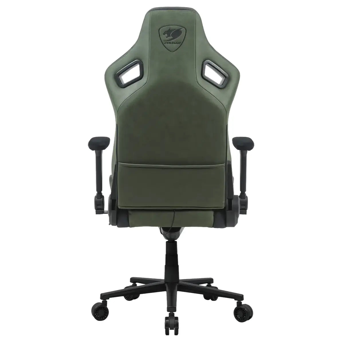 Cougar DEFENSOR S Gaming Chair, PushBack Advanced Lumbar Support, 4D Folding Armrest, High-Density Molding Foam, Magnetic Memory Foam Neck Pillow, Leather-Like Fabric Surface, Army Green F
