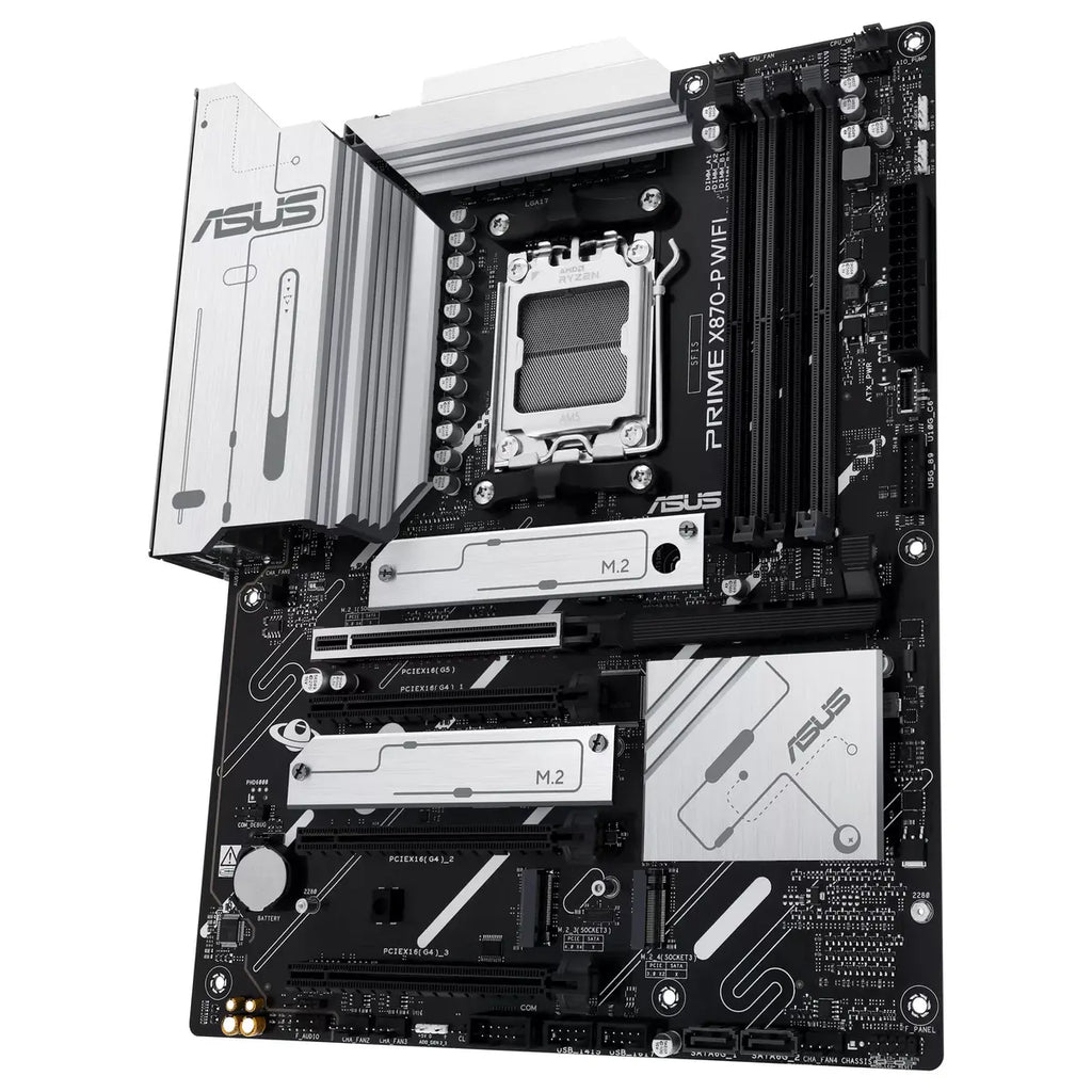 ASUS PRIME X870-P WIFI-CSM ATX Motherboard, Socket AM5, AMD X870 Chipset, DDR5 Up To 256GB 8000+MT/s(OC), Wi-Fi 7, PCIe 5.0, USB4 40Gbps Type-C