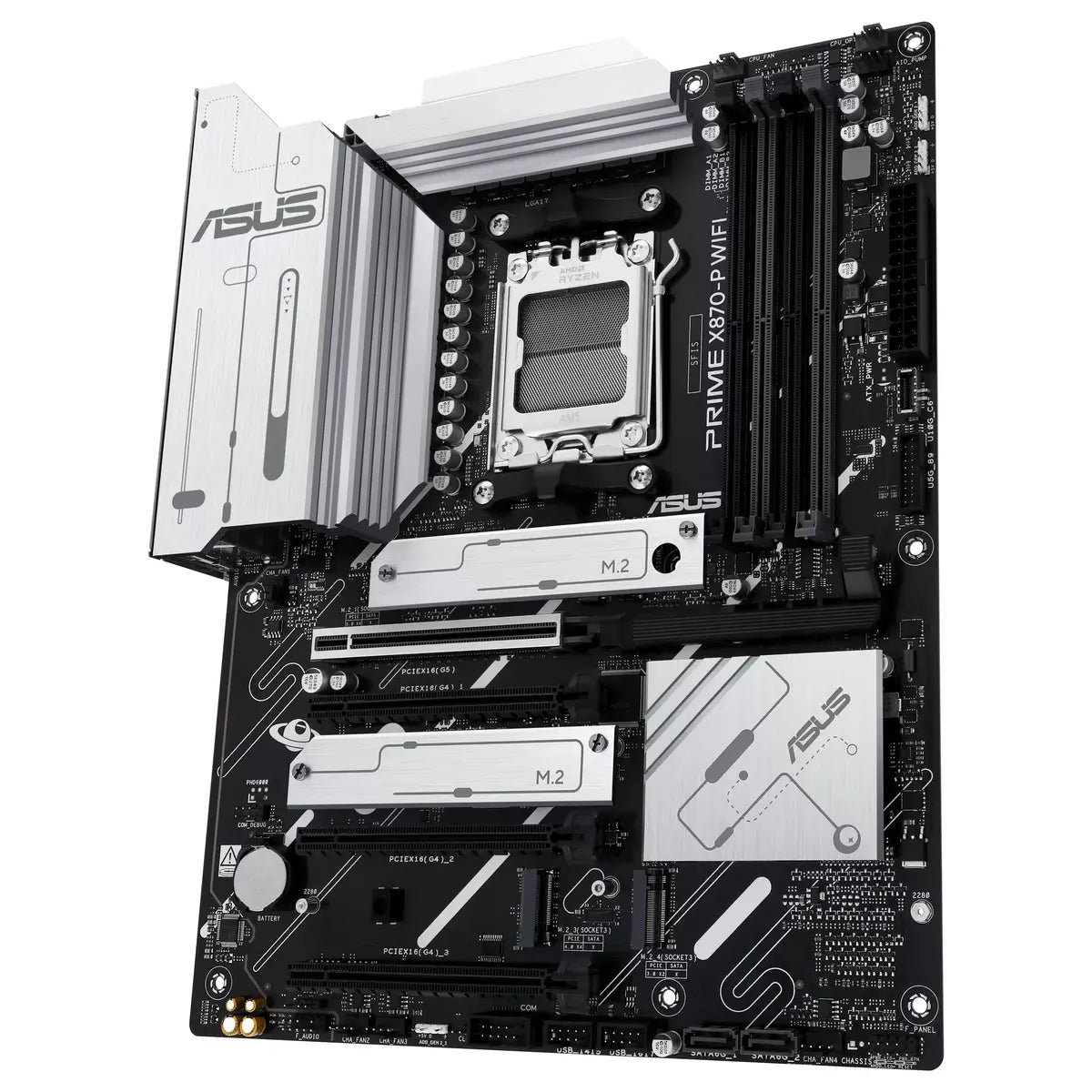 ASUS PRIME X870-P WIFI-CSM ATX Motherboard, Socket AM5, AMD X870 Chipset, DDR5 Up To 256GB 8000+MT/s(OC), Wi-Fi 7, PCIe 5.0, USB4 40Gbps Type-C