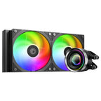 ID-Cooling FX240 INF ARGB AIO 240mm Liquid CPU Cooler, 300W Heat Dissipation, Gen-7 Pump Up To 2900 RPM, Infinity Mirror Pump Design, Black