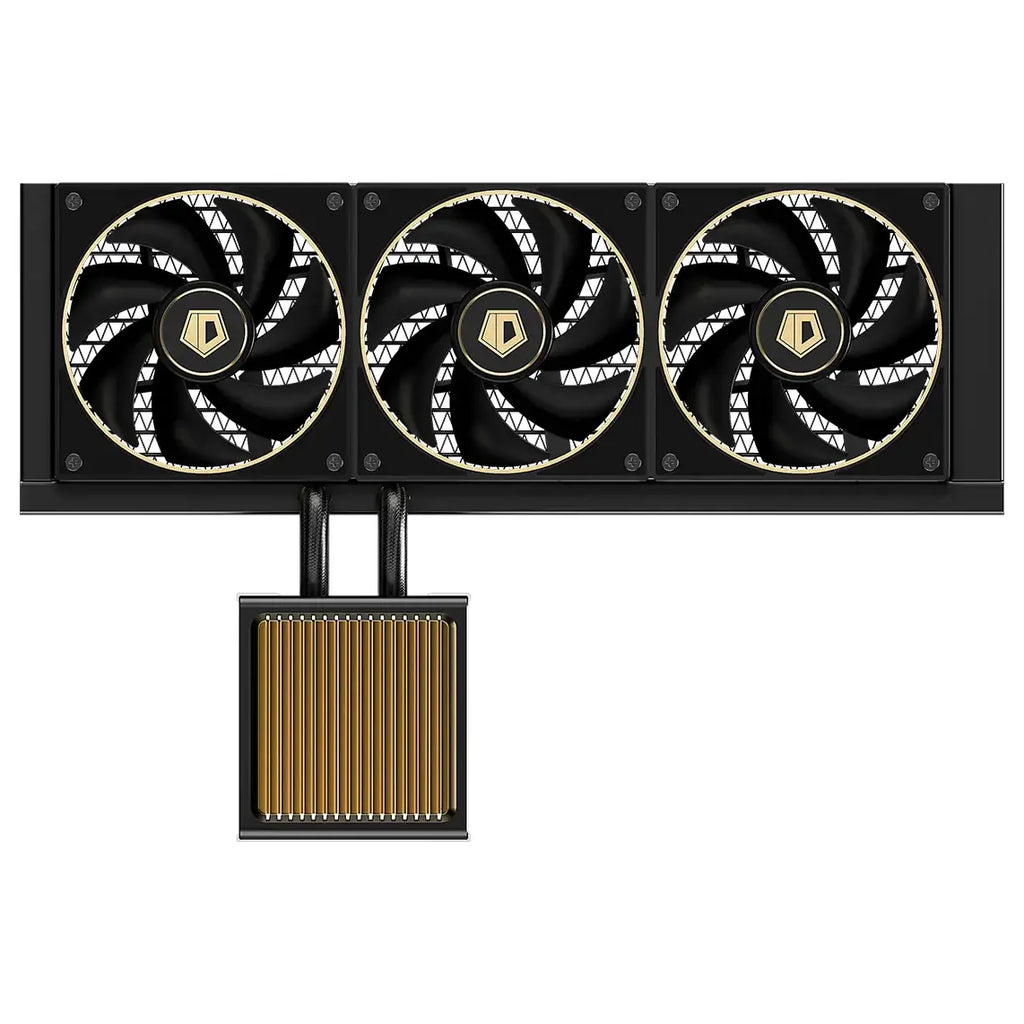 ID-Cooling DX360 GDL AIO 360mm Liquid CPU Cooler, Short Tubes Top Mount Only, Sleek Golden Top Cover, High-Efficient FDB Fans, Easy Installation Design