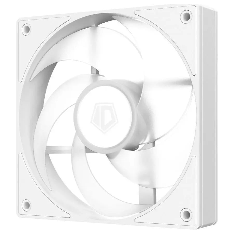 ID-Cooling AS-120-ARGB-W Trio 120mm Case Fan, 58CFM, 1.94mmH2O, Up to 2000RPM, 27.2dB(A) Max, ARGB Lighting, Daisy-Chain Female and Male Connector, White