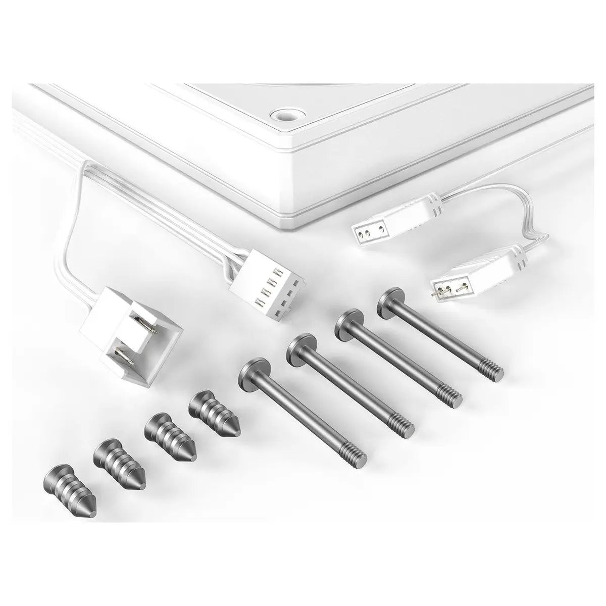ID-Cooling AS-120-ARGB-W Trio 120mm Case Fan, 58CFM, 1.94mmH2O, Up to 2000RPM, 27.2dB(A) Max, ARGB Lighting, Daisy-Chain Female and Male Connector, White