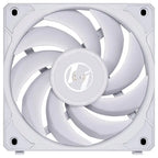 Lian Li Uni Fan P28 120mm PWM, Noise-Optimized Fan, Silent Normal and Performance Modes, Daisy-Chainable Design, Liquid Crystal Polymer Fan Blades, White