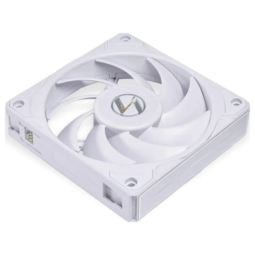 Lian Li Uni Fan P28 120mm PWM, Noise-Optimized Fan, Silent Normal and Performance Modes, Daisy-Chainable Design, Liquid Crystal Polymer Fan Blades, White
