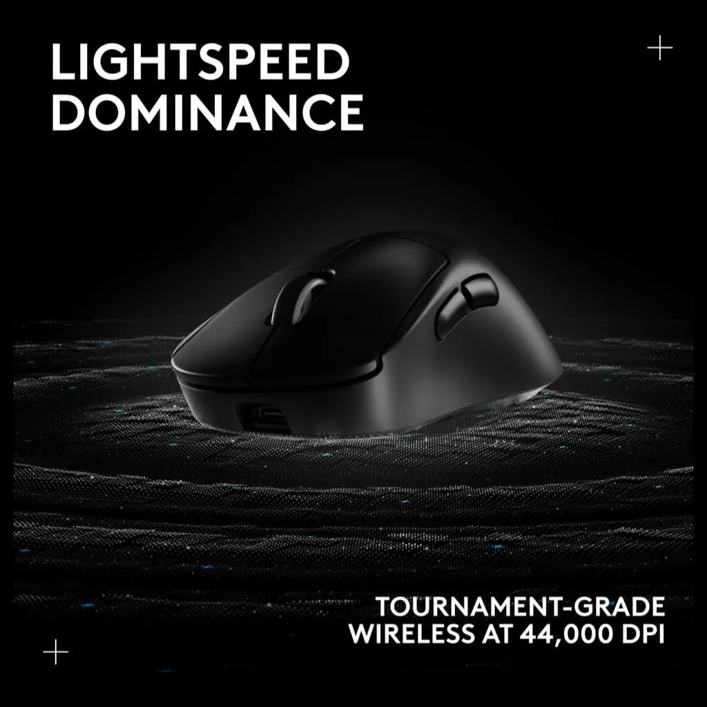 Logitech G PRO X Superlight 2 DEX Lightspeed Wireless Gaming Mouse, 60g Pro-Grade Lightweight Mouse, HERO 2 Sensor Up To 44K DPI, 5 Programmable Buttons, USB-C Charging, Black, 910-007359