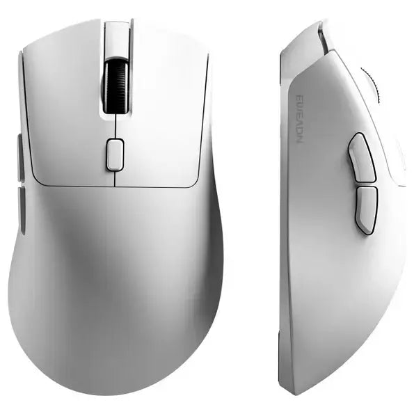 EWEADN E7 Wireless Gaming Mouse, Tri-Mode 2.4G Bluetooth 5.0 USB-C, Up to 12800 DPI, 6 Programmable Buttons, 500mAh Rechargeable, 65g Lightweight, White