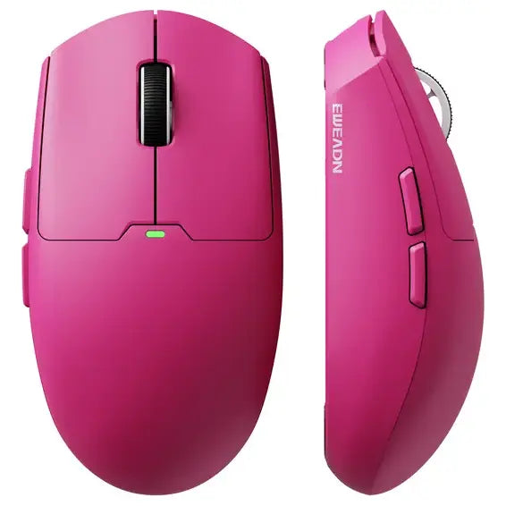 EWEADN E11 Pro Wireless Gaming Mouse, Tri-Mode Connectivity, PAW3311 Sensor Up to 24,000 DPI, 500mAh Rechargeable Battery, 65g Ultra-Lightweight Design, 5 Programmable Buttons, Raspberry Pink