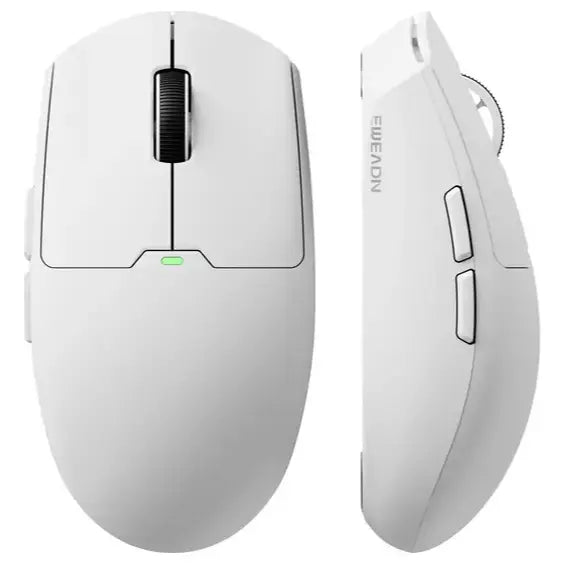 Eweadn E11 Pro Wireless Gaming Mouse, Tri-Mode Connectivity, PAW3311 Sensor Up to 24,000 DPI, 5 Programmable Buttons, 500mAh Rechargeable Battery, White