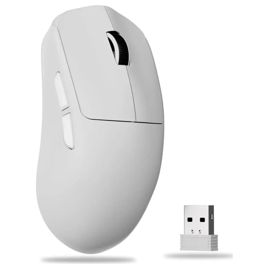 EWEADN X23 Pro Wireless Gaming Mouse, Tri-Mode 2.4G and BT5.0 and USB-C, PAW3395 26000 DPI, 6 Programmable Buttons, 800mAh Rechargeable, 59g Lightweight, White